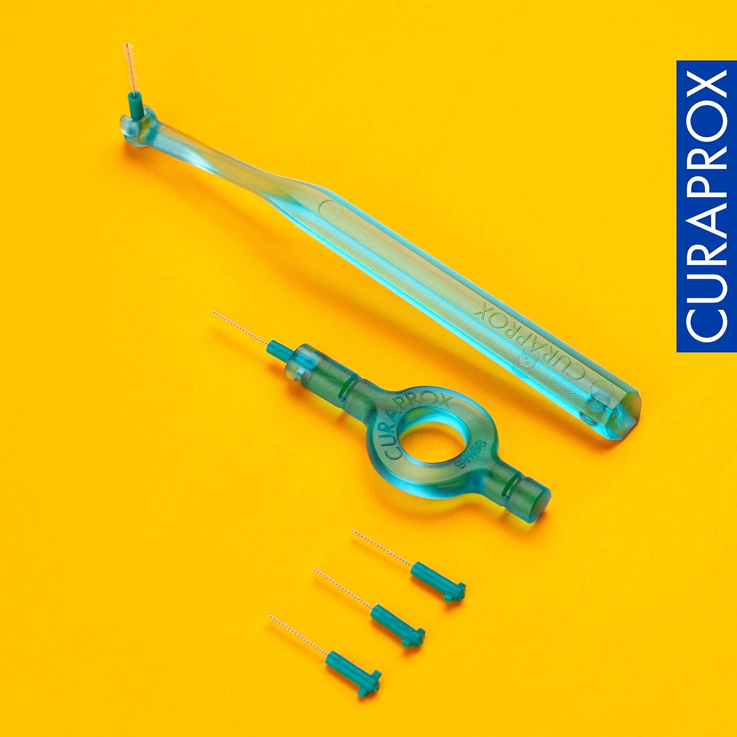 Curaprox CPS 06 Prime Start Interdental Brush Kit, Turquoise - 5 x 0.6mm - 2.2mm Interdental Brushes + 2 Interdental Toothbrush Holders : Amazon.co.uk: Health & Personal Care