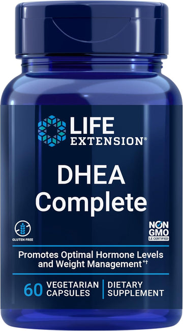 Life Extension Dhea Complete With 7-Keto - Maximize Support Of Healthy Body Weight, Mood, Lean Muscle Mass, Libido & More - Non-Gmo, Gluten-Free, Vegetarian - 60 Capsules