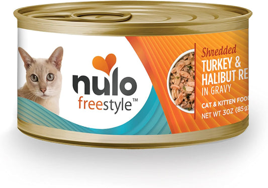 Nulo Freestyle Cat & Kitten Shredded Wet Canned Food, Premium All Natural Grain-Free Wet Cat Food, Protein-Rich With Omega 6 And 3 Fatty Acids To Support Skin Health And Soft Fur- 3 Ounce (Pack Of 24)