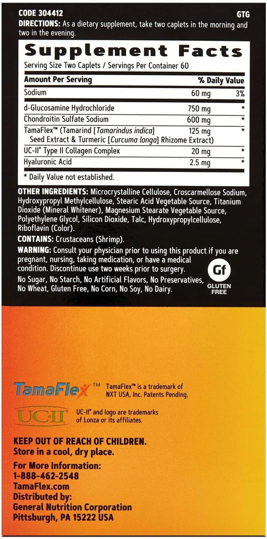 Gnc Tamaflex Complete, 120 Caplets, Joint Support