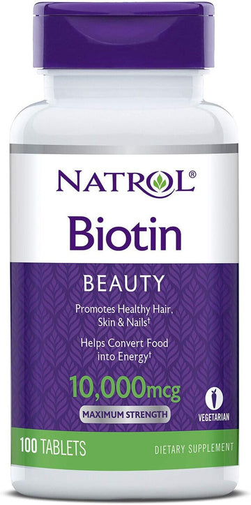 Natrol Biotin Tablet 10000 Mcg, 100 Count (Pack Of 1)