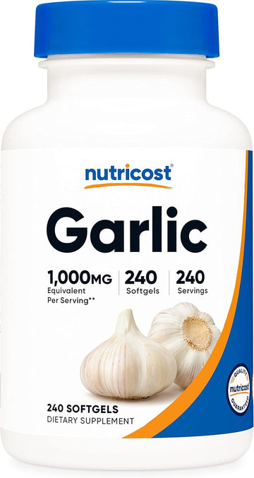Nutricost Garlic 1000Mg, 240 Softgels - Premium, High Potency, Gluten Free Garlic Supplement