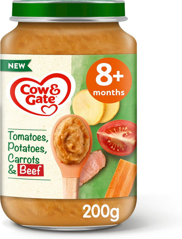 Cow & Gate Carrot Beef Tomato & Potato Baby Food Meal Jar 8+ Months 200G