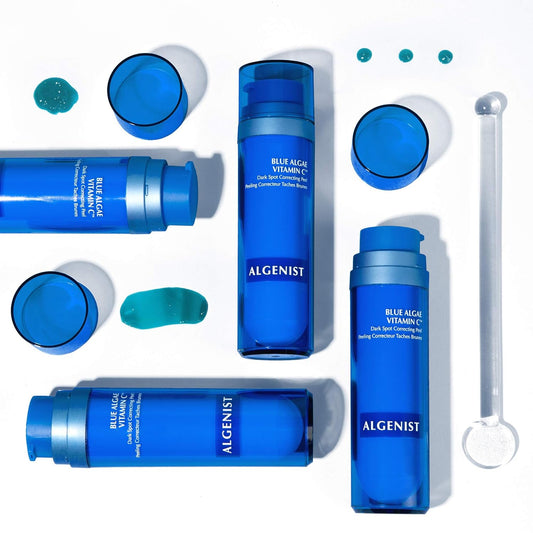 Algenist Blue Algae Vitamin C Dark Spot Correcting Peel - Visibly Reduce The Appearance Of Discoloration - Exfoliating Ahas, Bha & Pha To Brighten & Even Skin Tone (45Ml)
