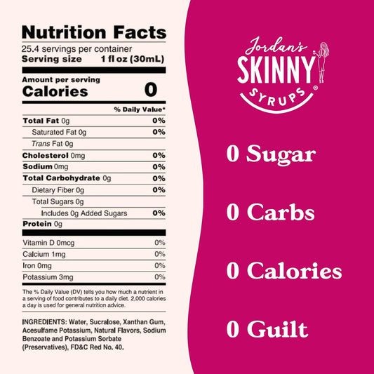 Jordan'S Skinny Mixes Syrups, Spiced Cranberry, Sugar Free Flavor Infusion, 25.4 Fl Oz (Pack Of 1)