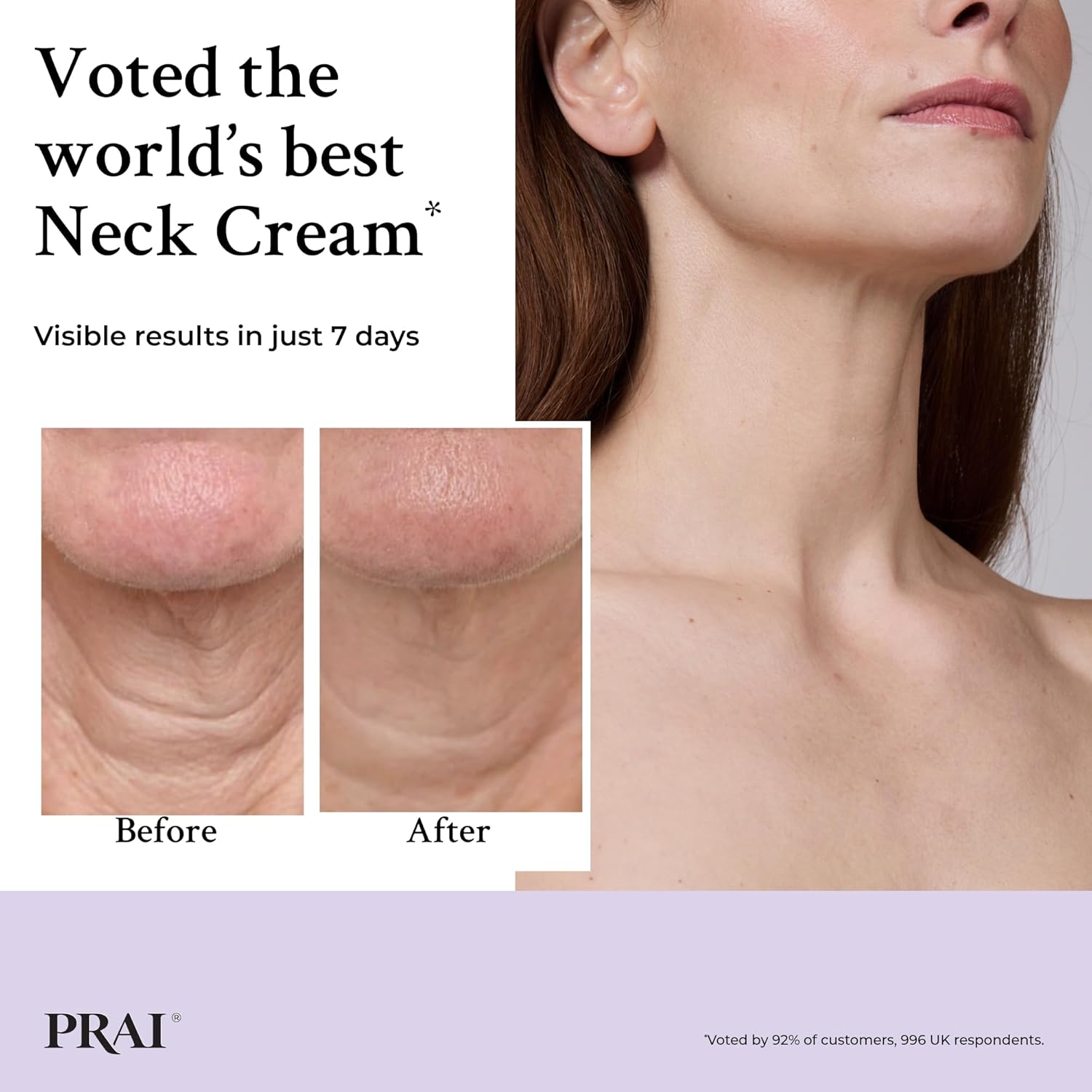 PRAI Ageless Throat & Decolletage Creme 50ml - Anti-Ageing, Collagen Boosting Skincare Cream - Tightens & Firms Skin, Reduces Wrinkles - Luxury Neck Moisturiser With Hyaluronic Acid - 7 Day Results : Amazon.co.uk: Beauty