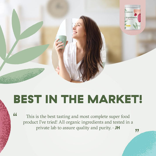 Brightgreens + Antioxidant Reds, Super Greens Powder From Fruits & Vegetables, Greens And Superfoods Blend For Immune & Digestive Support, Mixed Berry Flavor, 30 Servings Nutrition