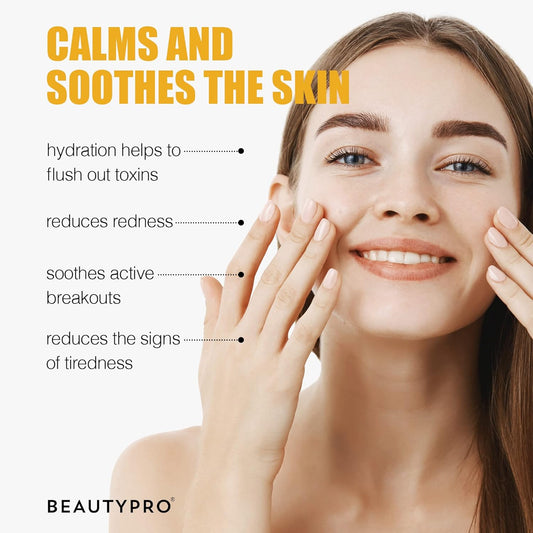 Beautypro Hyaluronic Acid Serum Daily Face Cream Anti-Ageing Hydrating Antioxidant Anti-Inflammatory Natural Vegan Skincare 100% Plant Based Soybean & Chamomile Multi Award Winning Brand 30Ml