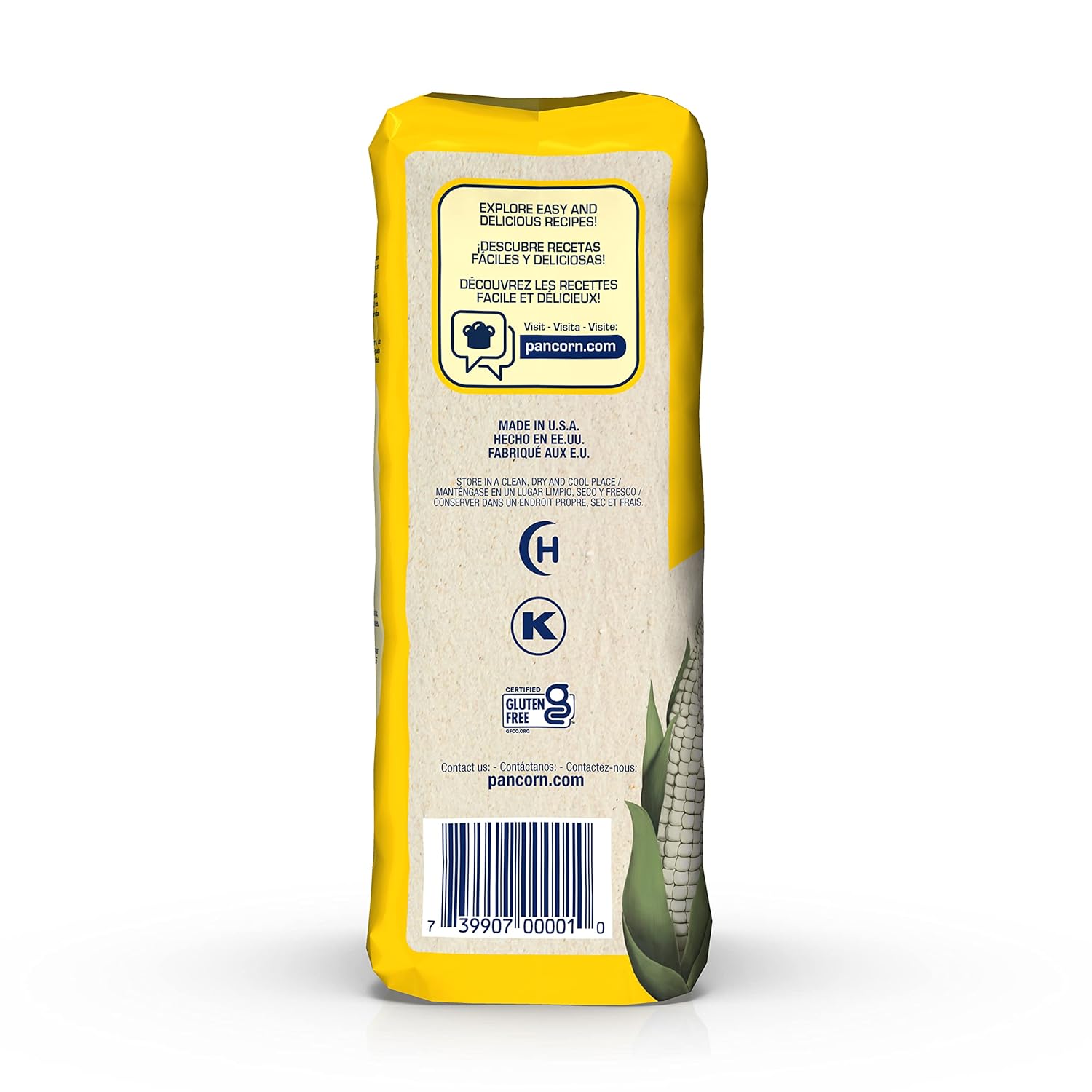 P.A.N. White Corn Meal β Pre-cooked Gluten Free and Kosher Flour for Arepas (2.2 lb/Pack of 4) : Grocery & Gourmet Food