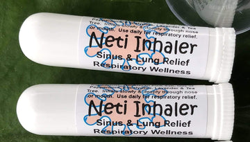 Urban Releaf Neti Salt Air Relief Inhalers! Set Of Two (2) Sinus & Lung, Himalayan & Botanicals! Respiratory Wellness. Healing Aromatherapy. Energizing! Colds, Asthma, Cough, Bronchitis 100% Natural