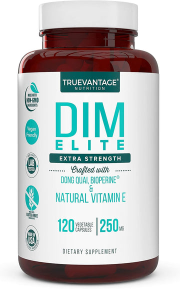 Dim Supplement 250Mg (Diindolylmethane)-Plus Dong Quai, Natural Vitamin E & Bioperine - Supports Menopause Relief, Pcos Treatment & Hormonal Acne -Hormone Balance Support For Women And Men-Veggie Caps