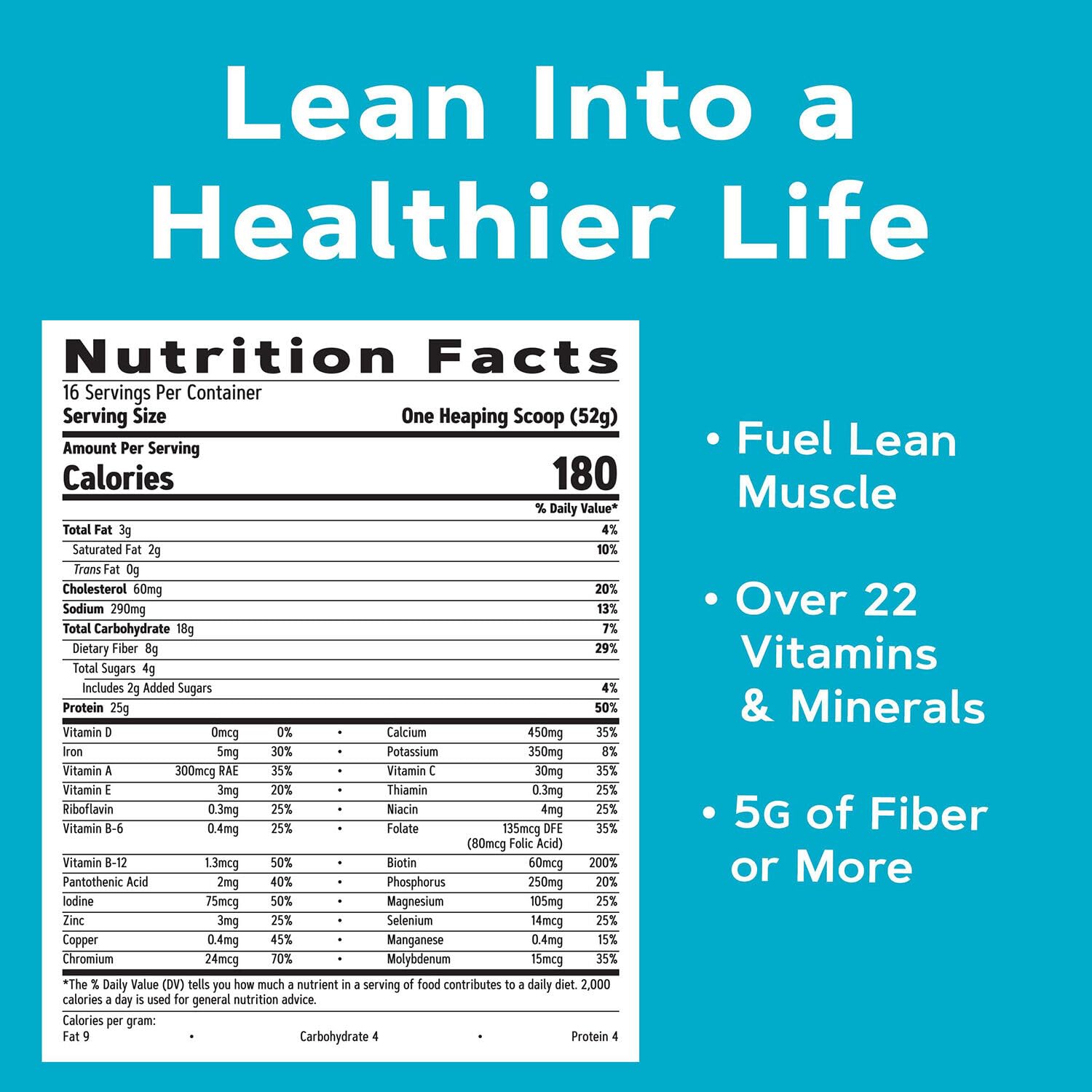 Gnc Lean Shake Classic Meal Replacement Powder, Clinically Proven Weight Management, High Fiber With 23 Vitamins And Minerals, Healthy Cholesterol Levels, 9G Protein, Oat Fiber, Rich Chocolate, 16 : Health & Household