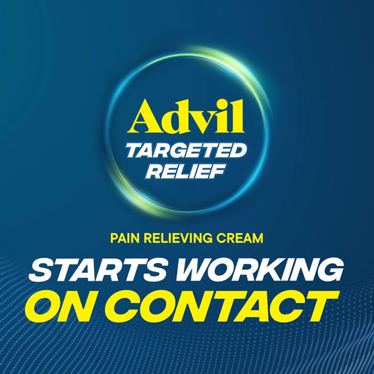 Advil Targeted Relief Pain Relieving Cream, Up To 8 Hours Of Powerful Relief Of Minor Arthritis Pain, Joint Pain, Lower Back Pain And Muscle Pain - 4 Oz