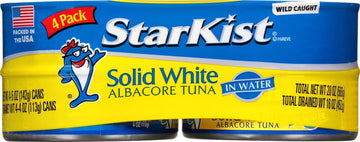 Starkist Solid White Albacore Tuna In Water, 4 - 5 Oz Can (Pack Of 6) - 24 Cans Total