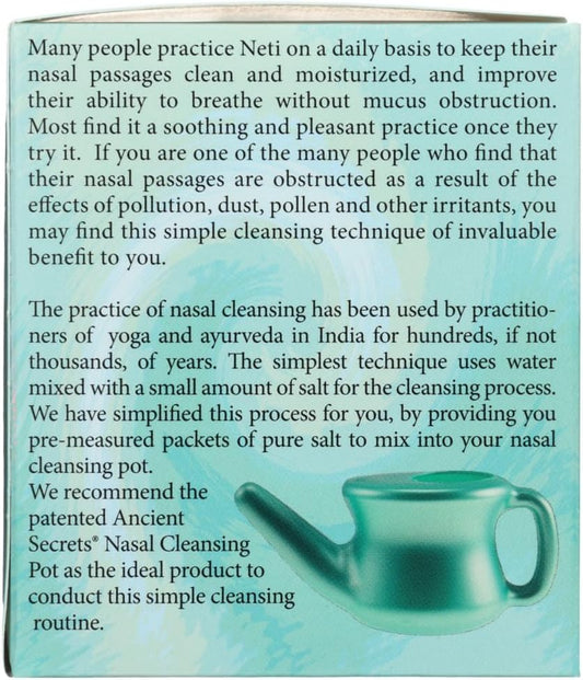 Ancient Secrets Nasal Cleansing Pot Salt, 40 Pkt