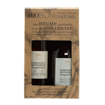 100Bon Verveine & Mandarine Bath Set Liquid Soap 10Oz + Body Mist 6.7 Oz, 10 Fluid_Ounces