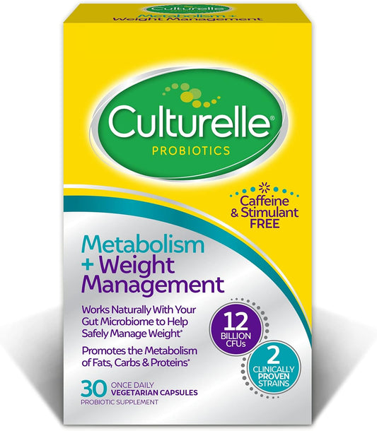 Culturelle Probiotic Capsules For Healthy Metabolism & Weight Management & Daily Probiotic Gummies For Women & Men, Berry Flavor, 52 Count