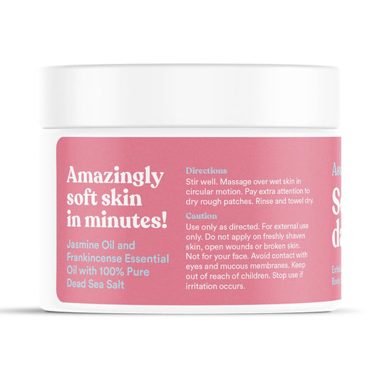 Asutra Dead Sea Salt Essential Oil Body Scrub Exfoliator (Refreshing Jasmine), 16 Oz - Ultra Hydrating, Gentle, & Moisturizing - Coconut, Jasmine, And Frankincense Oils : Beauty & Personal Care