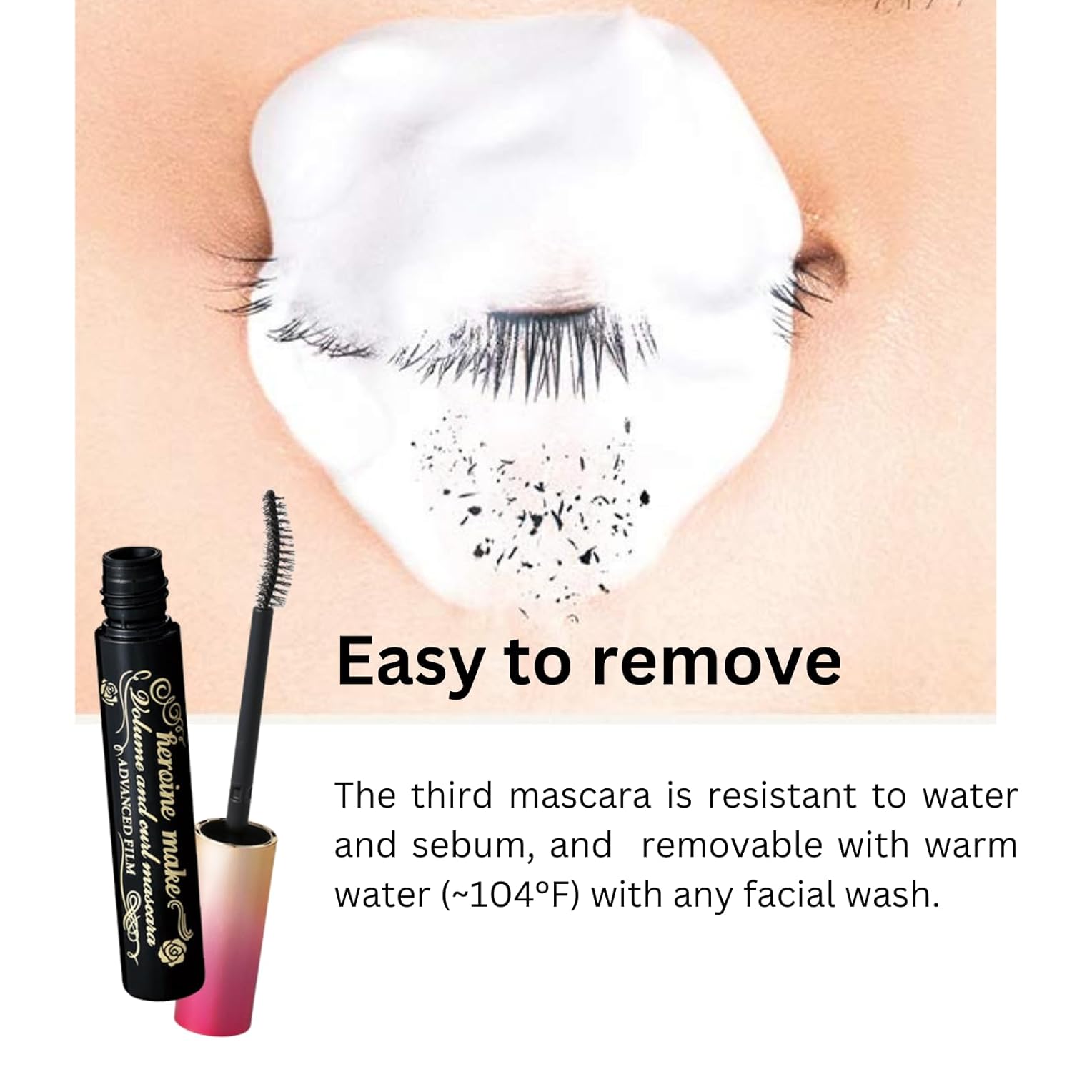 Heroine Make By Kissme Volumizing Mascara Waterproof & Curvy Brush For Eye Makeup | Waterproof Mascara Volume & Length By Defining Fiber For Long-Lasting Natural Eyelash Look, From Japan, Black, 2 Ea : Beauty & Personal Care