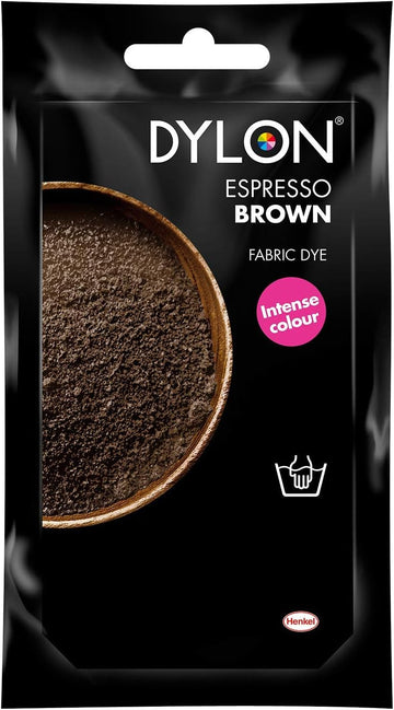 Dylon Hand Dye, Fabric Dye Sachet For Clothes, Soft Furnishings And Projects, 50 G - Espresso Brown - Pack Of 1