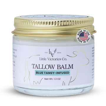 100% Grass Fed Beef Tallow For Skin - Organic Tallow Face Moisturizer - Beef Tallow With Manuka Honey Balm Ideal For Eczema Treatment, Stretch Marks, Reduce Redness, Sensitive Skin (Lavender Vanilla)