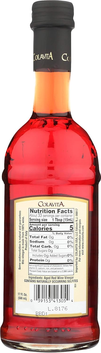Colavita Special Aged Wine Vinegar, Red/White, 34 Oz,17 Fl Oz (Pack Of 2)