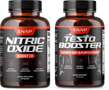 Snap Supplements Nitric Oxide + Testo Booster (2 Products)