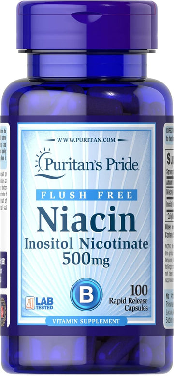 Puritan'S Pride Flush Free Niacin 500 Mg 100 Capsules