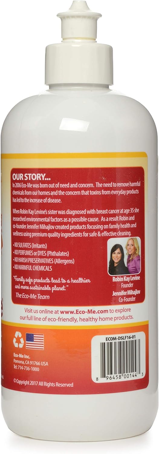 Ecome Dish Soap Liquid, Lemon Fresh, 16 Fl Oz (Pack Of 6)