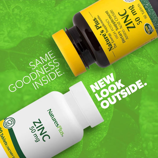 Zinc, 50 Mg, 90 Tablets, Naturesplus