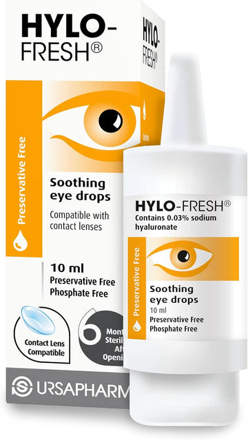 Hylo Fresh – Preservative Free - Soothing, Lubricating Eyedrops For Irritated Or Mild Dry Eye – 10Ml
