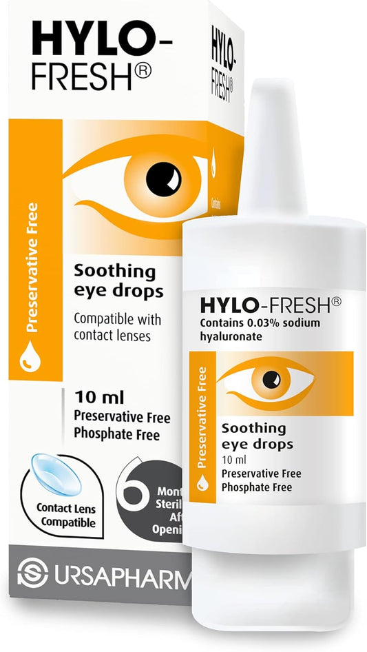 Hylo Fresh – Preservative Free - Soothing, Lubricating Eyedrops For Irritated Or Mild Dry Eye – 10Ml