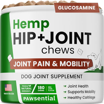 Advanced Hemp Chews For Dogs Hip Joint Pain Relief - Glucosamine For Dogs Hip And Joint Supplement Large Breed - Hemp Treats Joint Health Senior Dog - Chondroitin Hemp Oil Pills - Cheese Bacon-180Ct