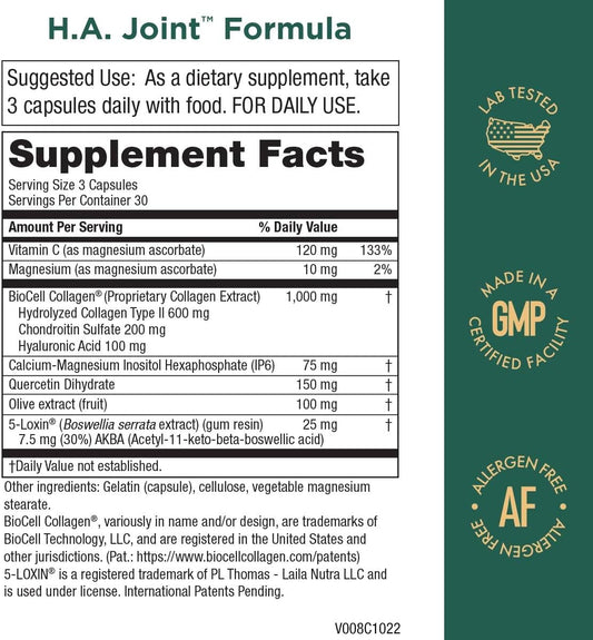 Ha Joint Formula - Hyaluronic Acid From Purity Products, 90 Capsules