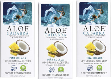 Aloe Cadabra Organic Lube Pina Colada 2.5Oz (Pack Of 3)