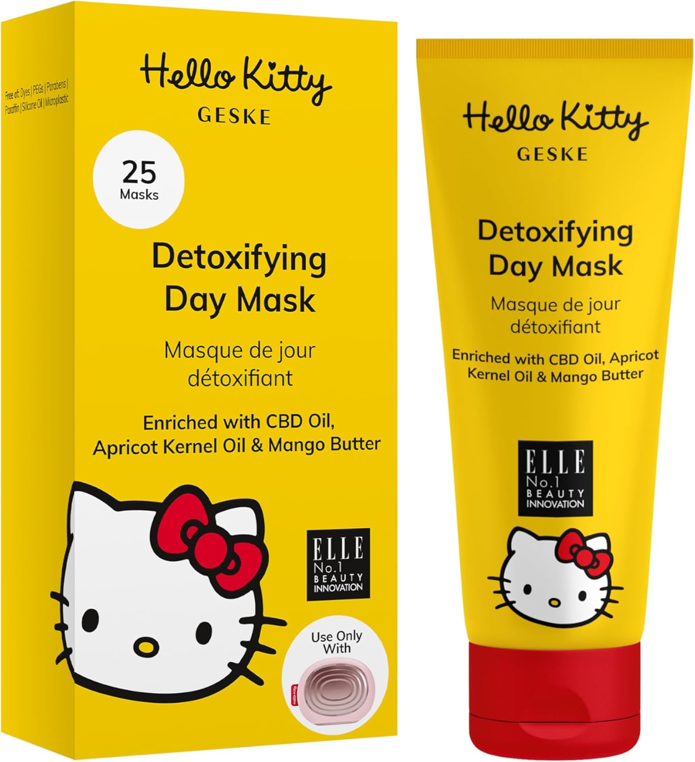 GESKE Detoxifying Day Mask | Use with Hello Kitty Sonic Warm & Cool Mask | Face Mask with CBD Oil, Apricot Kernel Oil & Mango Butter | Protective Formula | Vegan | For Normal to Sensitive Skin : Amazon.co.uk: Beauty