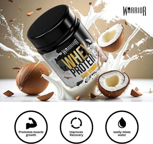Warrior Whey Protein Powder 500G - Up To 36G* Protein Per Shake – Low Sugar - Muscle Growth And Recovery Drink - Amazing Taste - 20 Servings - Gmp Certified (Vanilla Milkshake)