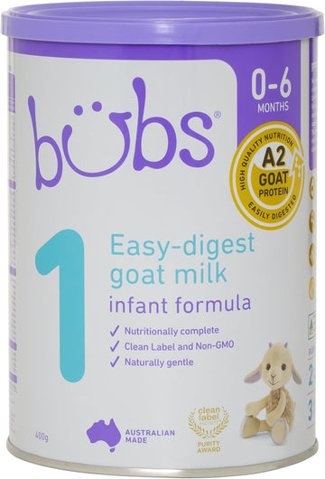 Bubs Goat Milk Infant Formula Stage 1, Made With Fresh Goat Milk, 14.1 Oz