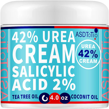 Urea Cream 42% - Premium Urea Foot Cream - With 2% Salicylic Acid, Tea Tree Oil, Shea Butter, Aloe Vera - For Feet, Hands, Heels, Elbows, Knees And More - 8 Oz