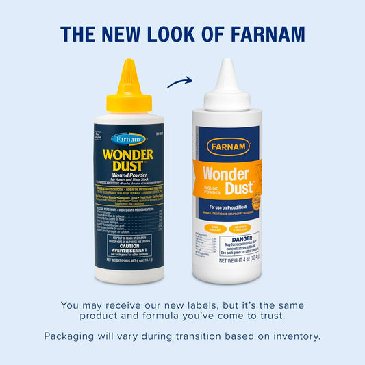 Farnam Wonder Dust Wound Powder For Horses And Show Stock, 4 Ounces