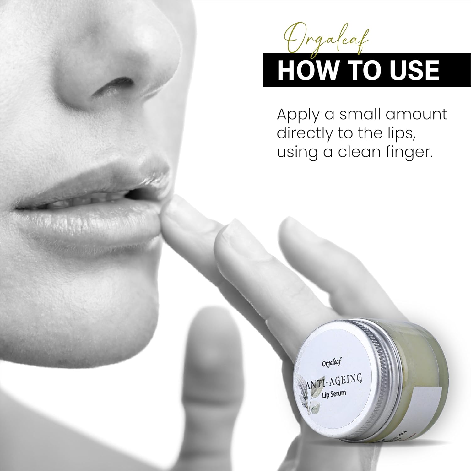 Orgaleaf Anti Ageing Lip Balm (Lip Serum), Vegan, Natural, 15 ml : Amazon.co.uk: Beauty