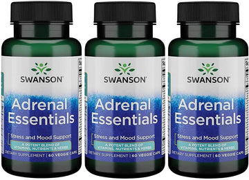 Swanson Adrenal Essentials 60 Veg Capsules (3 Pack)