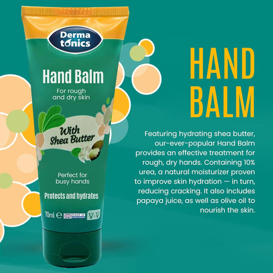 Dermatonics Natural Hand Care Balm | Shea Butter And Urea Formula For Effective Treatment Of Rough, Dry Skin And Cracking | Dermatologist Recommended And Paraben-Free | 70 Ml