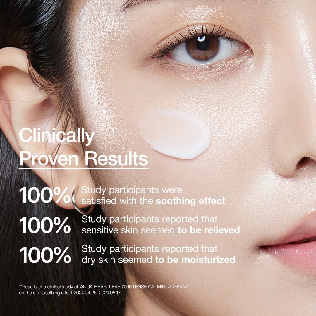 ANUA Heartleaf 70 Intense Calming Cream with Ceramide, Panthenol, Heartleaf Extract, Korean Skincare, 50ml /1.69 fl.oz : Amazon.co.uk: Beauty