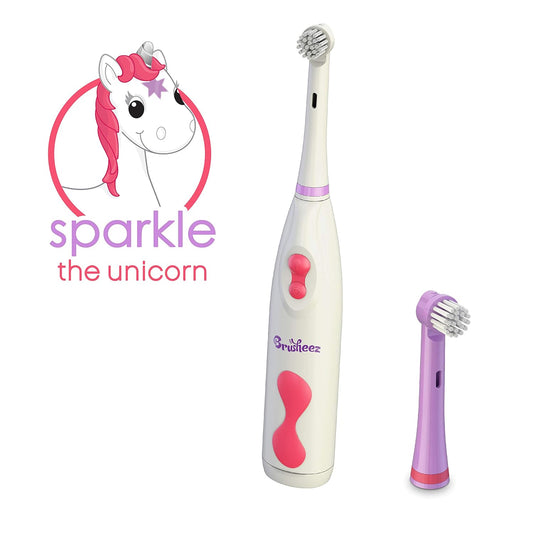 BrusheezĀ® Electronic Toothbrush Replacement Brush Heads 2 Pack (Sparkle The Unicorn)