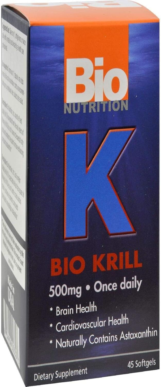 Bio Nutrition Krill Oil Complex 45 Softgels | 500Mg | Once Daily | Supports Immune Welness | Quality Sourced | Omega 3 6 & 9