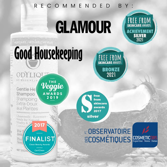 Odylique Organic & Natural Shampoo 200Ml | Gentle Herb Sensitive Scalp Shampoo | 100% Natural Vegan & Organic Shampoo For Sensitive Scalp | Sls Free Shampoo & Silicone Free Shampoo | Salt Free Shampoo