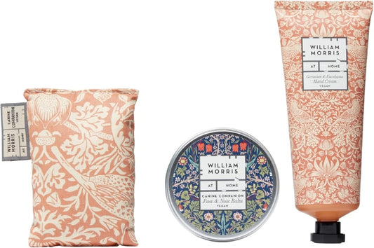 William Morris At Home Vegan Friendly Paws & Palms Essentials Kit (45G Paw & Nose Balm, 100Ml Hand Cream, Hand Warmer), Multi, Fg3847