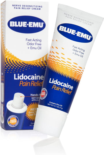 Blue Emu Lidocaine Numbing Cream Pain Relief, 2.7 Oz (1 Pack)