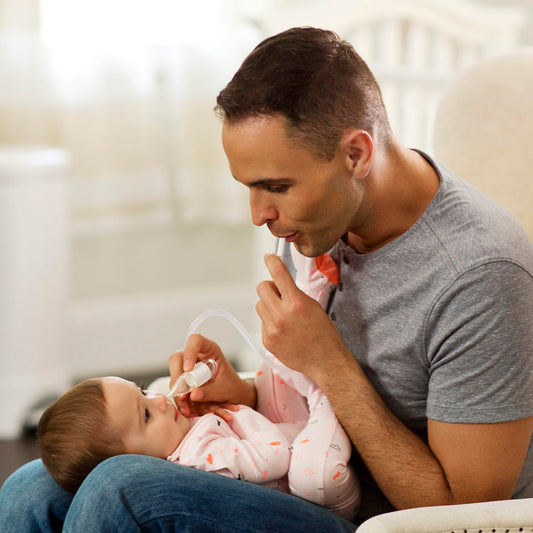 Munchkin® ClearNose⢠Baby Nasal Aspirator - No Filters Needed, Gentle Nose Sucker for Baby Snot, Clear/White